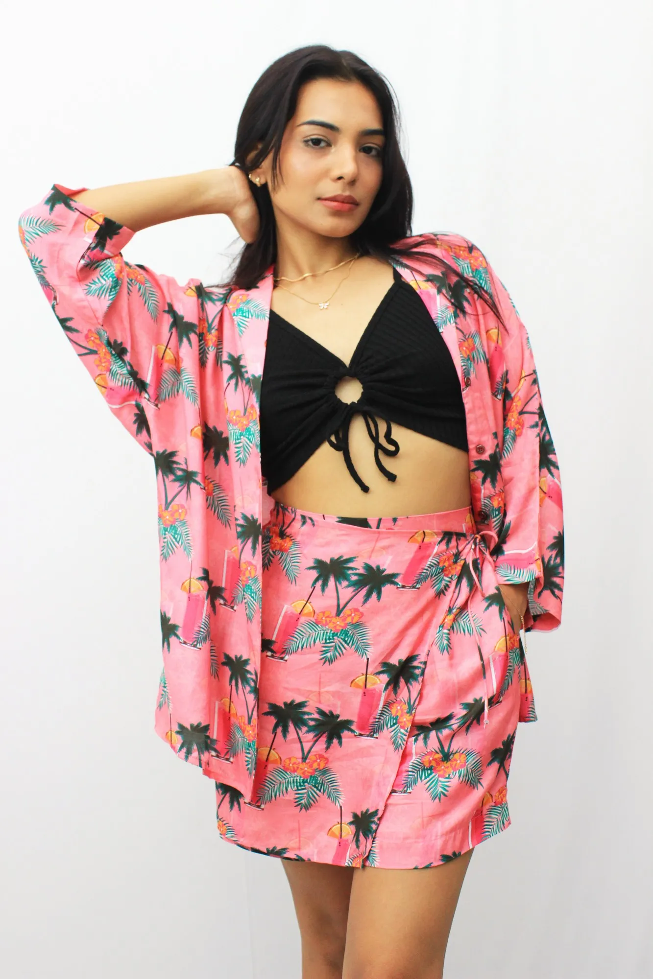 The Sunset Palm & Elixir Skort Set